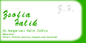 zsofia halik business card